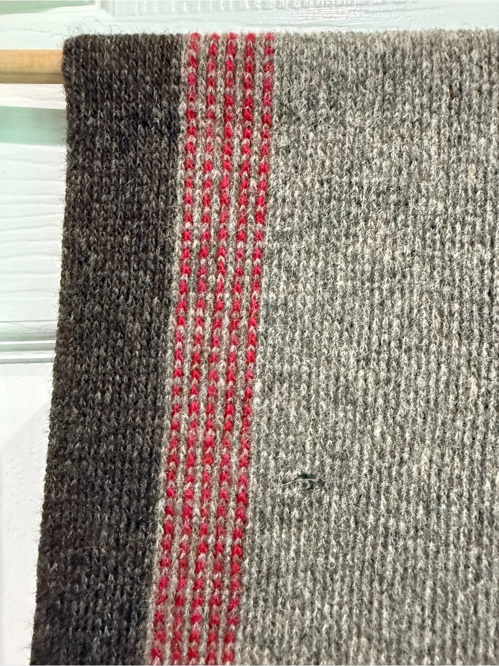 Vintage gap Striped lambs Wool Scarf in brown and red NWT